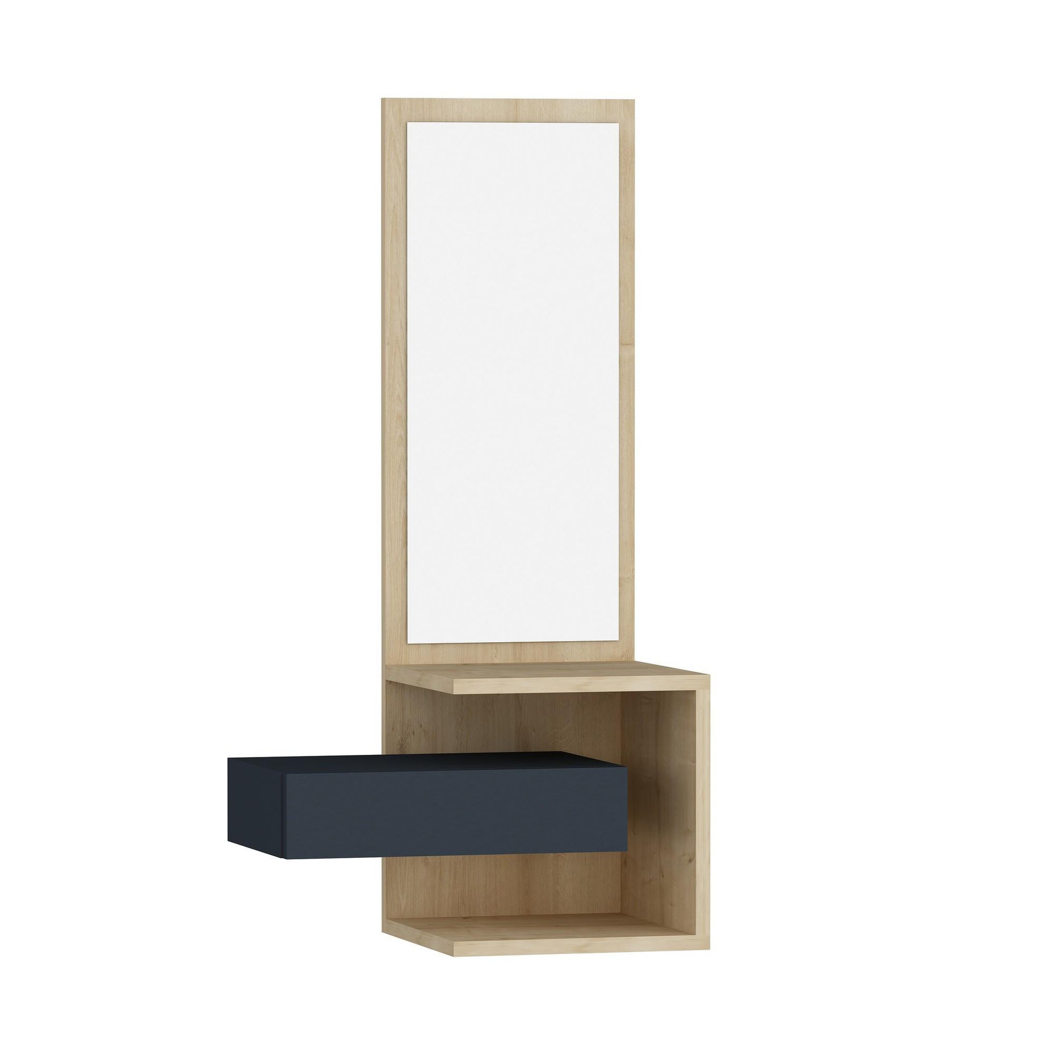 Habitat et Jardin Meuble d'entrée en bois  stella  - 49 x 31 x 90 cm - chêneanthracite