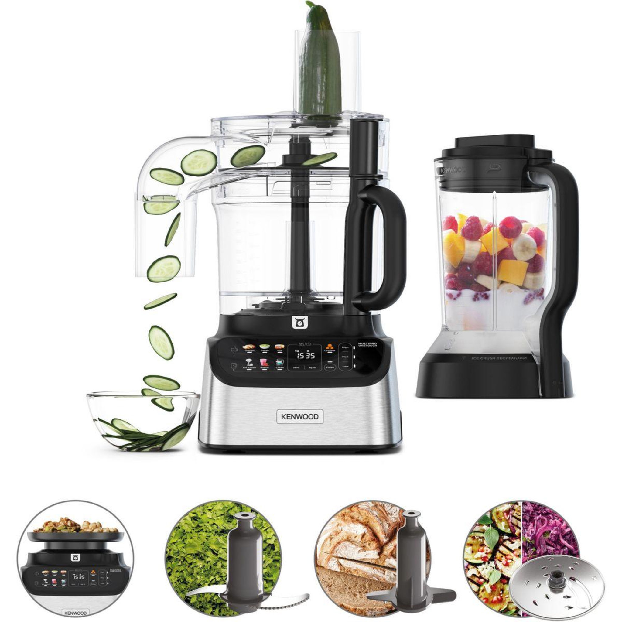 Voir la diapositive 2 : KENWOOD Robot multifonction multipro onetouch fdm73.480ss + blender