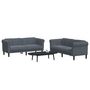 Voir la diapositive 3 : VIDAXL Ensemble de canapes 2 pcs gris fonce velours