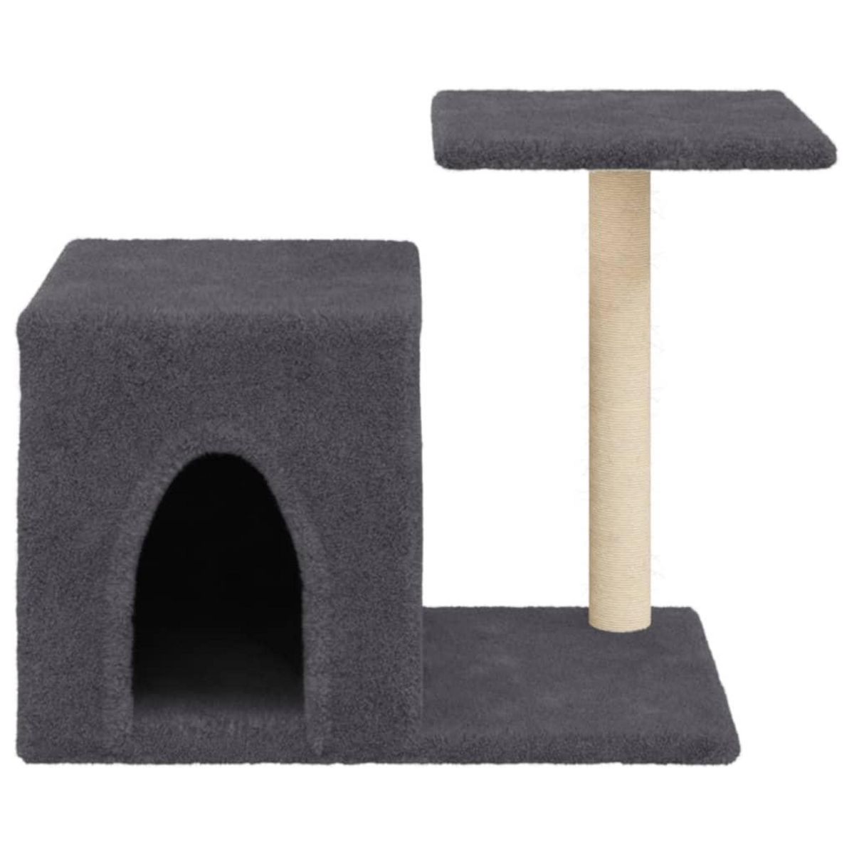 VIDAXL Arbre a chat avec griffoirs en sisal gris fonce 50,5 cm