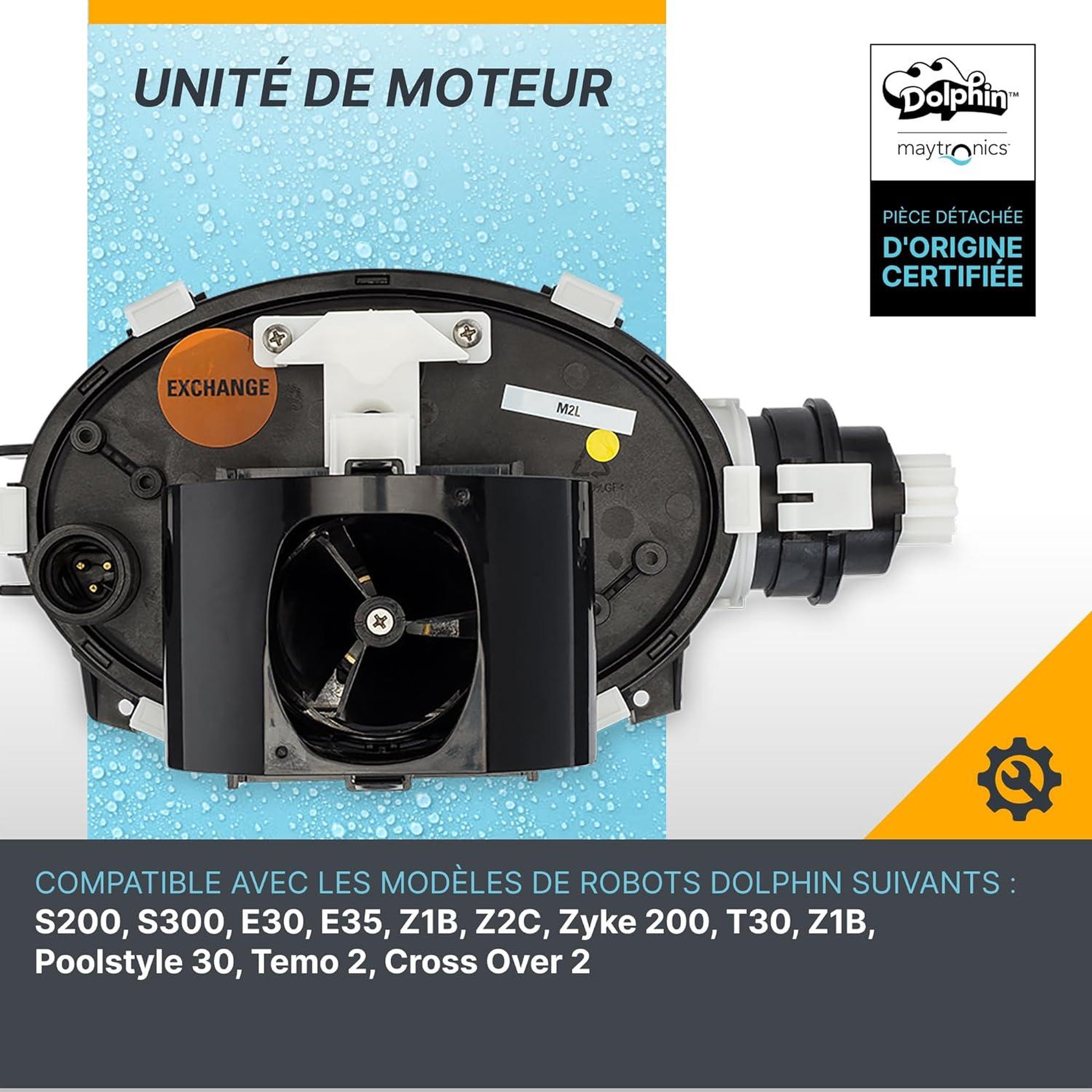 Voir la diapositive 2 : Dolphin Moteur pour robot dolphin s200, s300, e30 etc... Voir liste - 9995387-assy