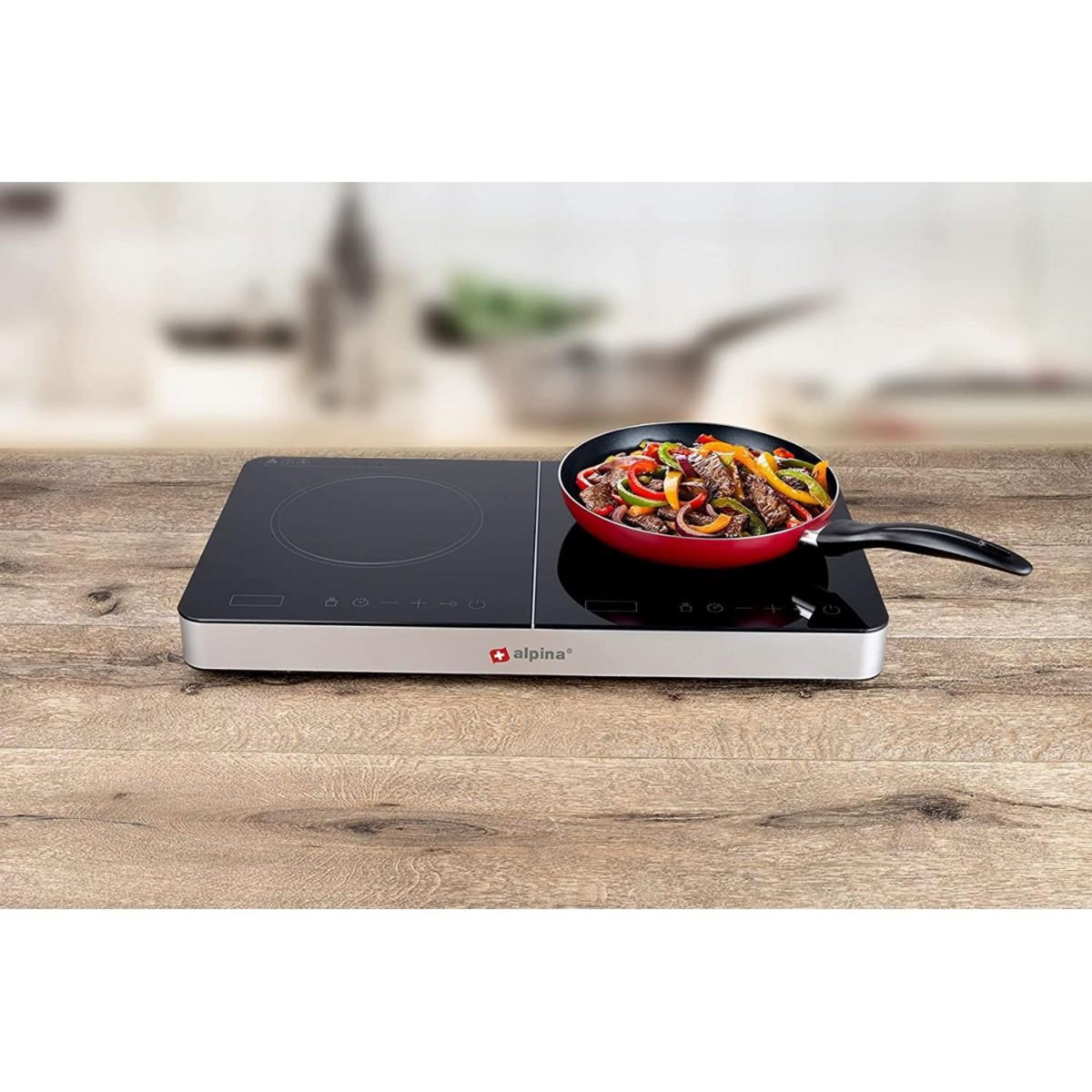 Alpina Plaque de cuisson Induction 3500W 2 feux Réchaud double Thermostat réglable 60 à 240°C ALPINA