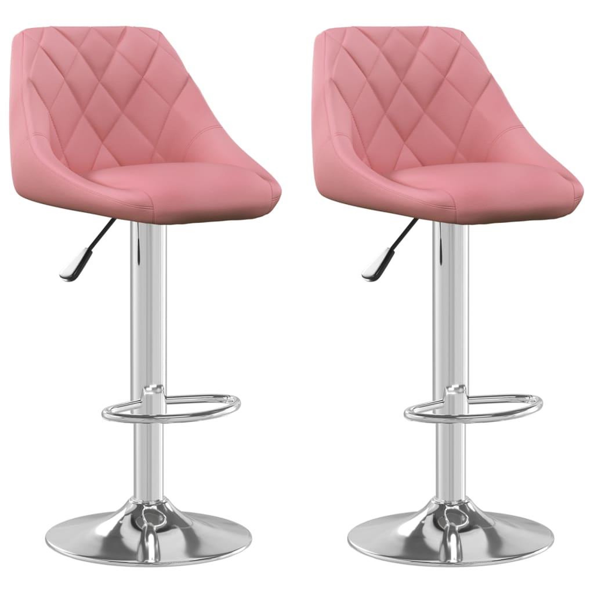 Voir la diapositive 2 : VIDAXL Tabourets de bar lot de 2 rose velours