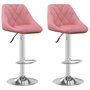 Voir la diapositive 2 : VIDAXL Tabourets de bar lot de 2 rose velours