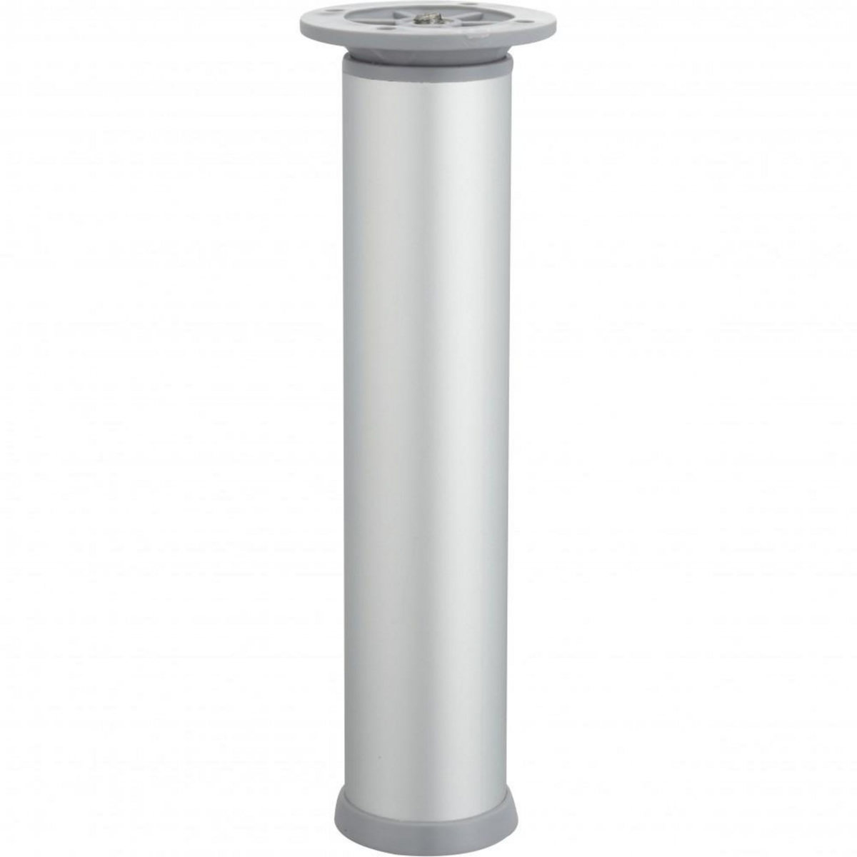 CENTRALE BRICO Pied meuble cylindrique HETTICH réglable acier mat gris