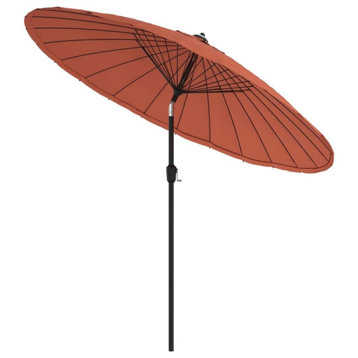 VIDAXL Parasol d'exterieur et mat avec aluminium 270 cm terre cuite