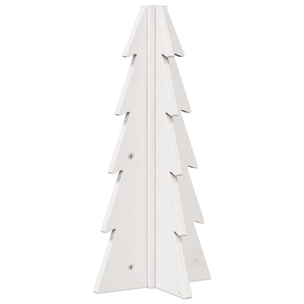 VIDAXL Arbre de Noël en bois pour decoration blanc 49 cm pin massif