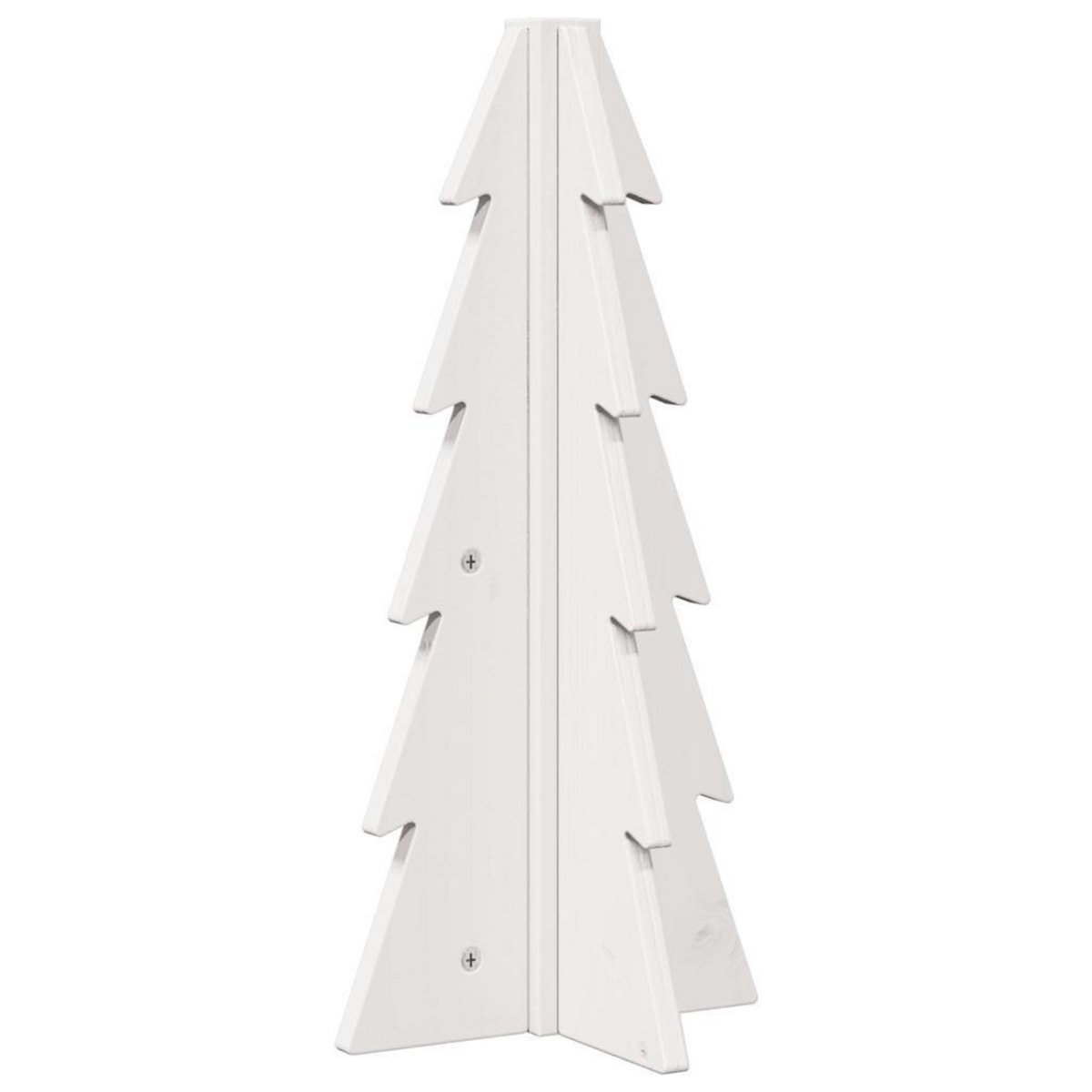 VIDAXL Arbre de Noël en bois pour decoration blanc 49 cm pin massif