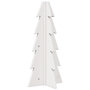 Voir la diapositive 2 : VIDAXL Arbre de Noël en bois pour decoration blanc 49 cm pin massif
