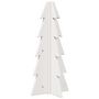 Voir la diapositive 2 : VIDAXL Arbre de Noël en bois pour decoration blanc 49 cm pin massif