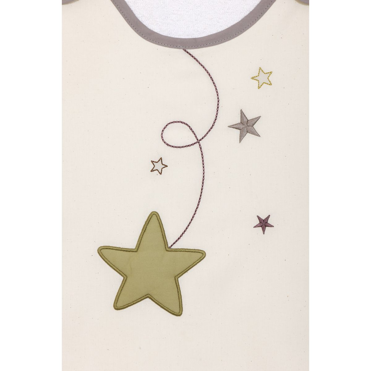 PTIT BASILE Gigoteuse été en coton bio 6-36 mois Pluie d'étoiles écru naturel