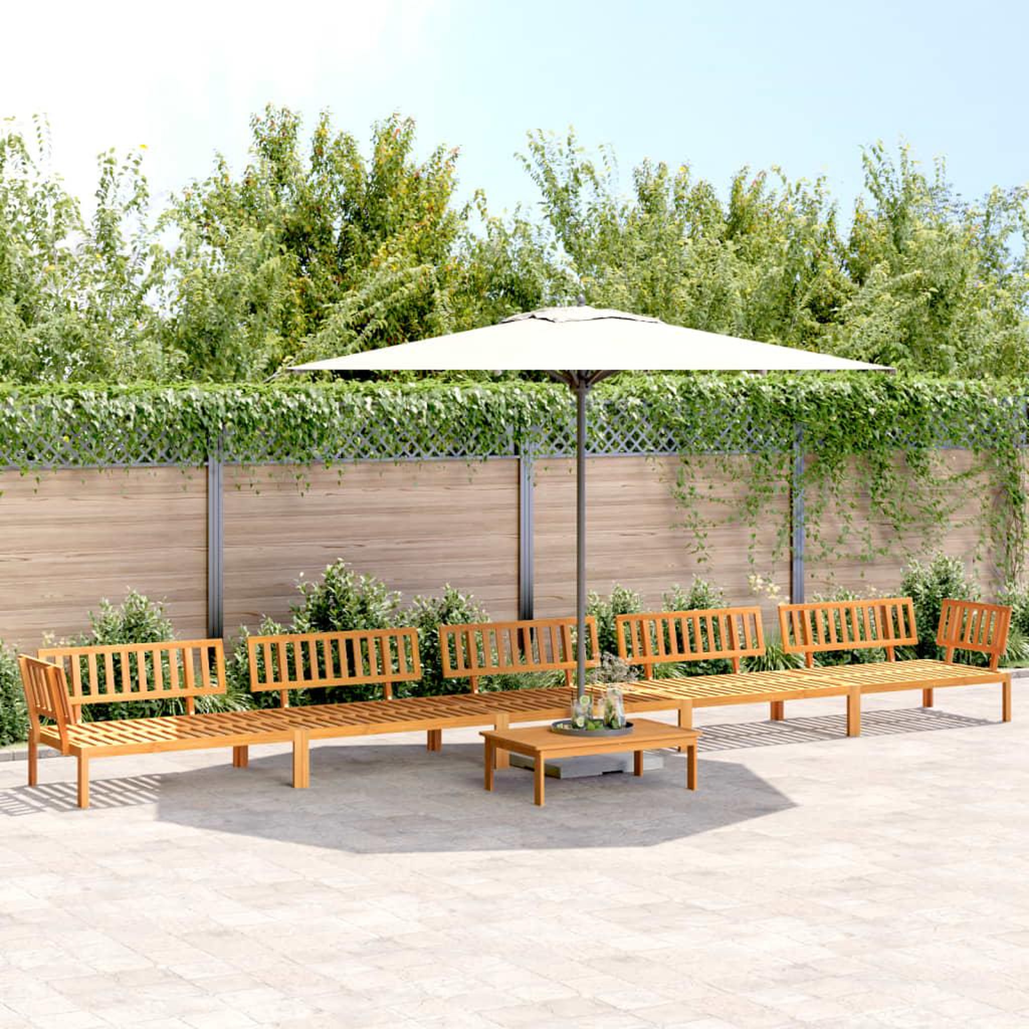 VIDAXL Salon palette de jardin 6 pcs bois d'acacia massif