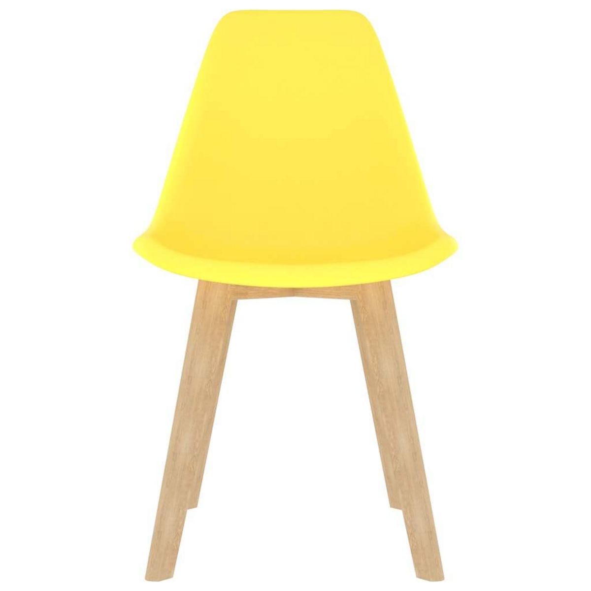 VIDAXL Chaises a manger lot de 6 jaune plastique
