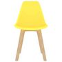 Voir la diapositive 3 : VIDAXL Chaises a manger lot de 6 jaune plastique