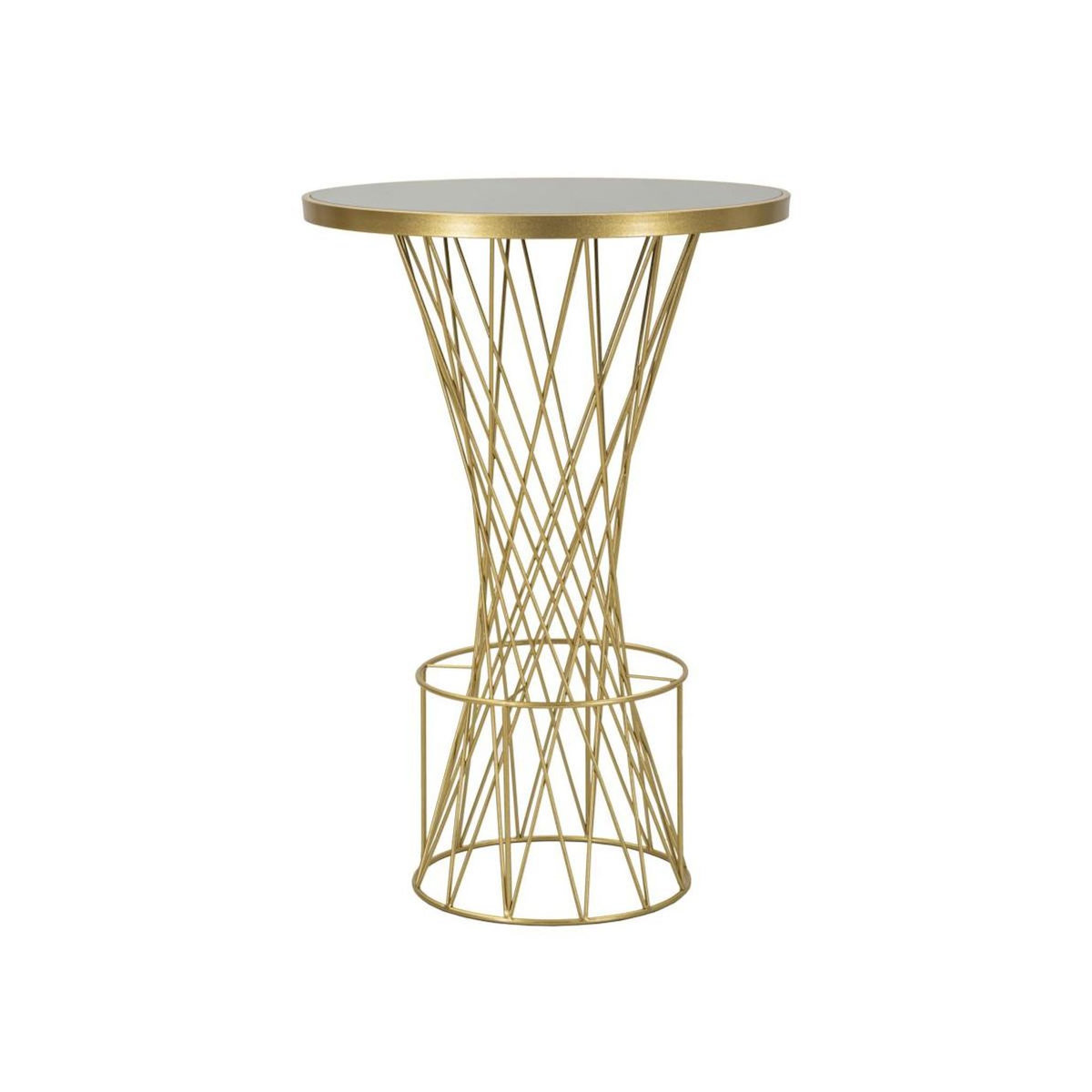 Paris Prix Table de Bar Ronde  Tower  103cm Noir & Or