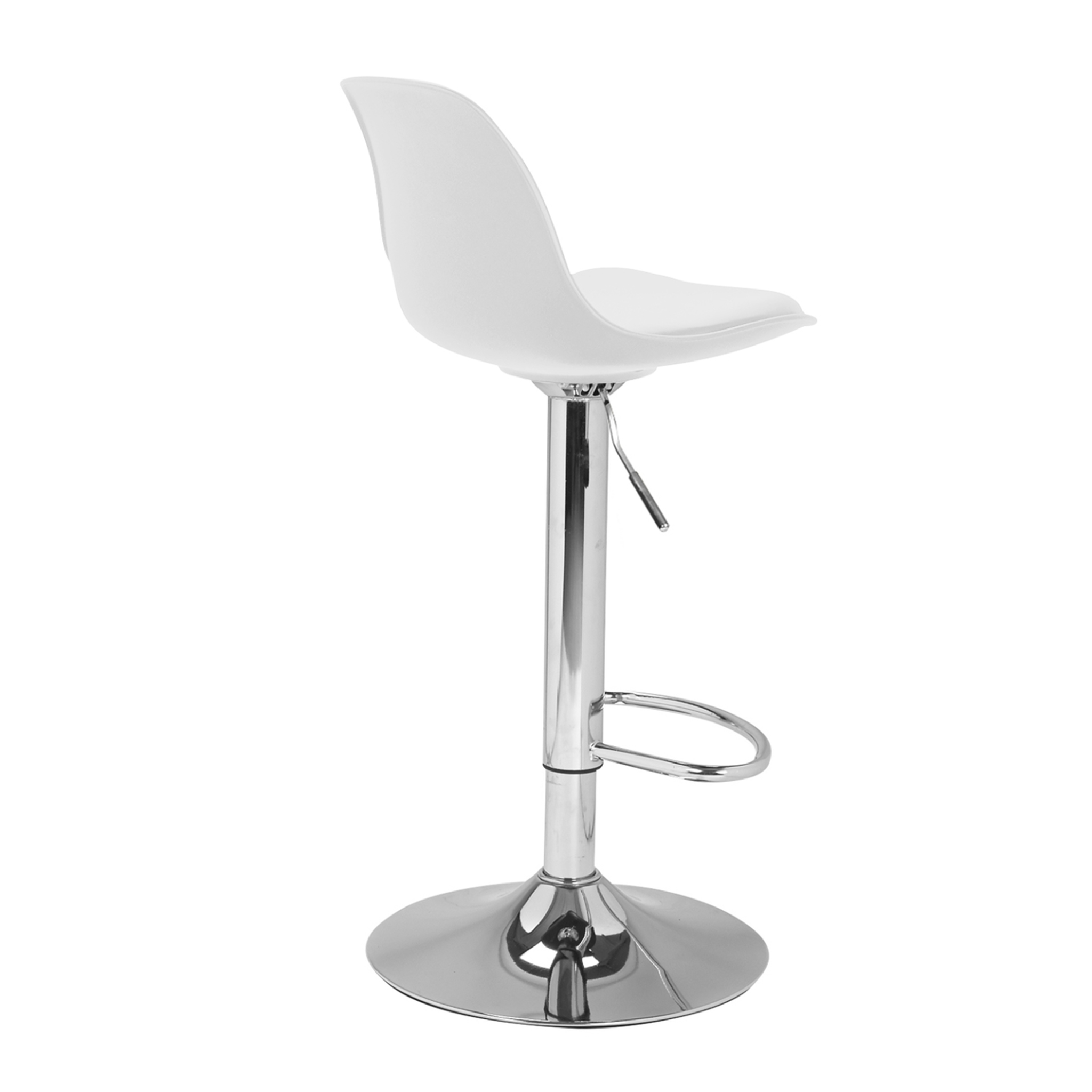 Voir la diapositive 5 : ID MARKET Lot de 4 tabourets de bar karl design blanc