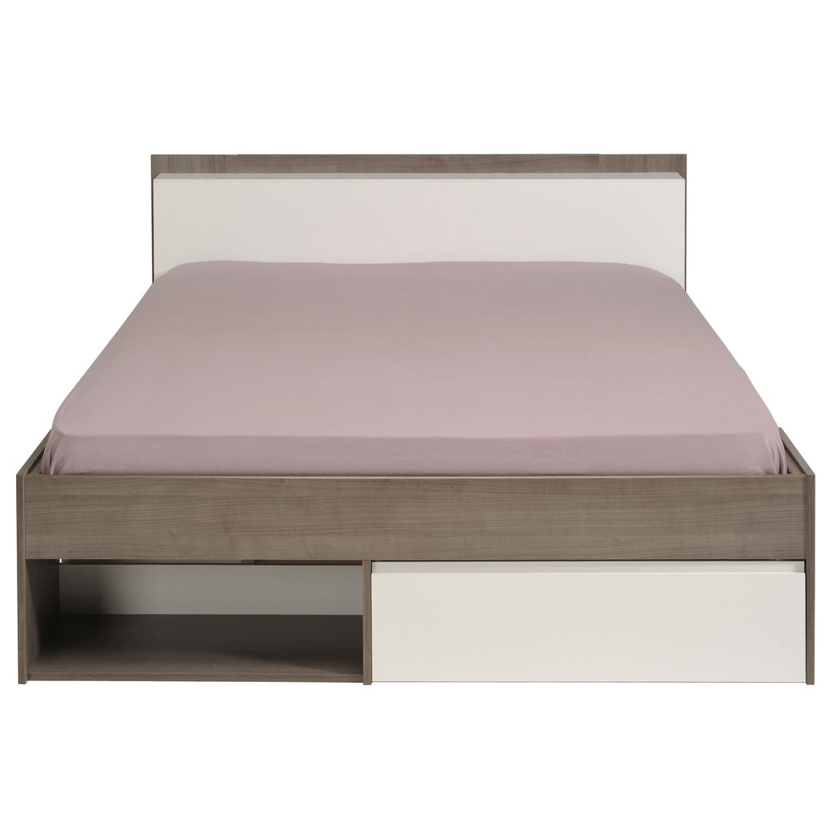 Lit double adulte 160x200 cm avec rangements BOOST