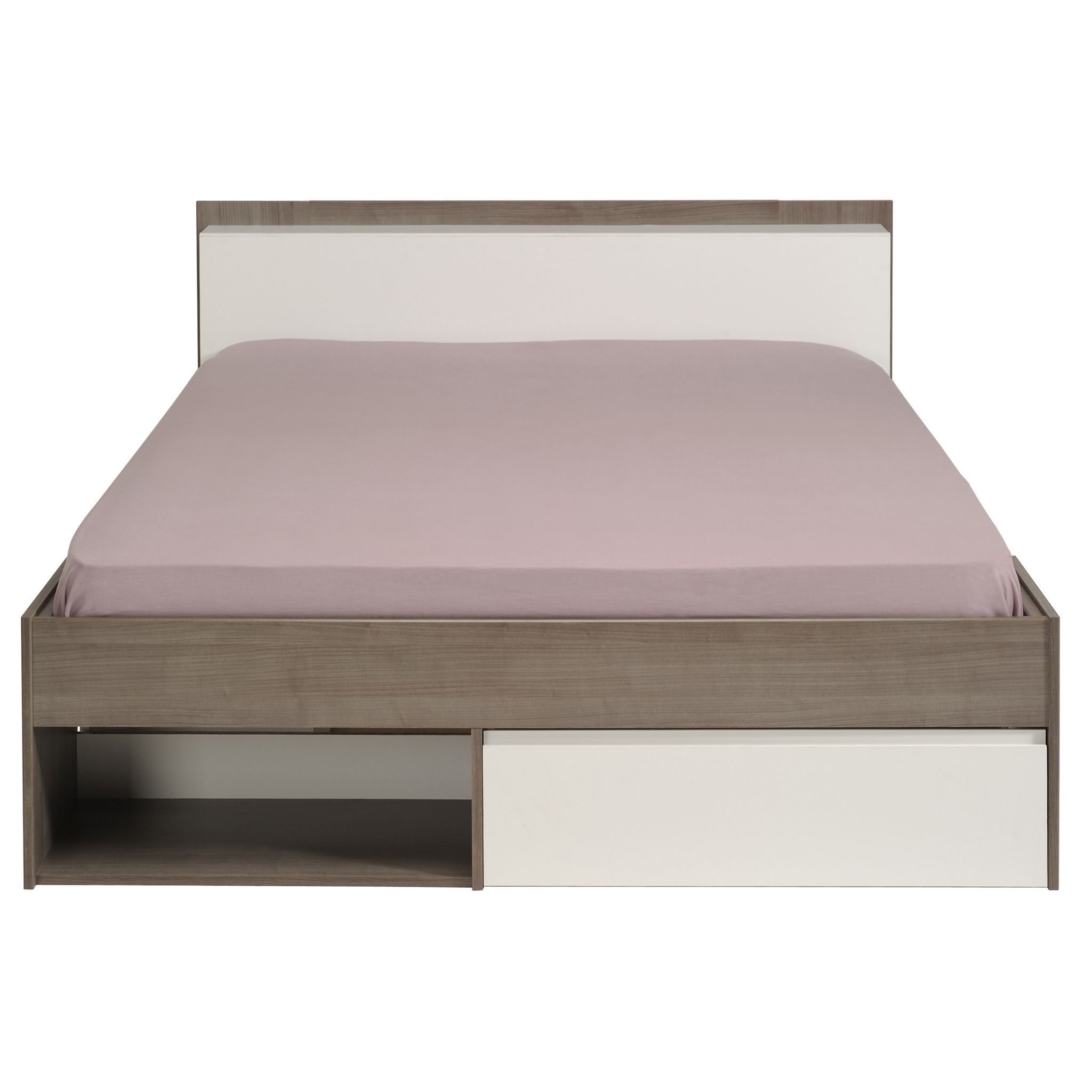 Lit double adulte 160x200 cm avec rangements BOOST