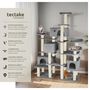 Voir la diapositive 2 : tectake Arbre à chat 214 cm avec griffoir et plateforme d'escalade gris