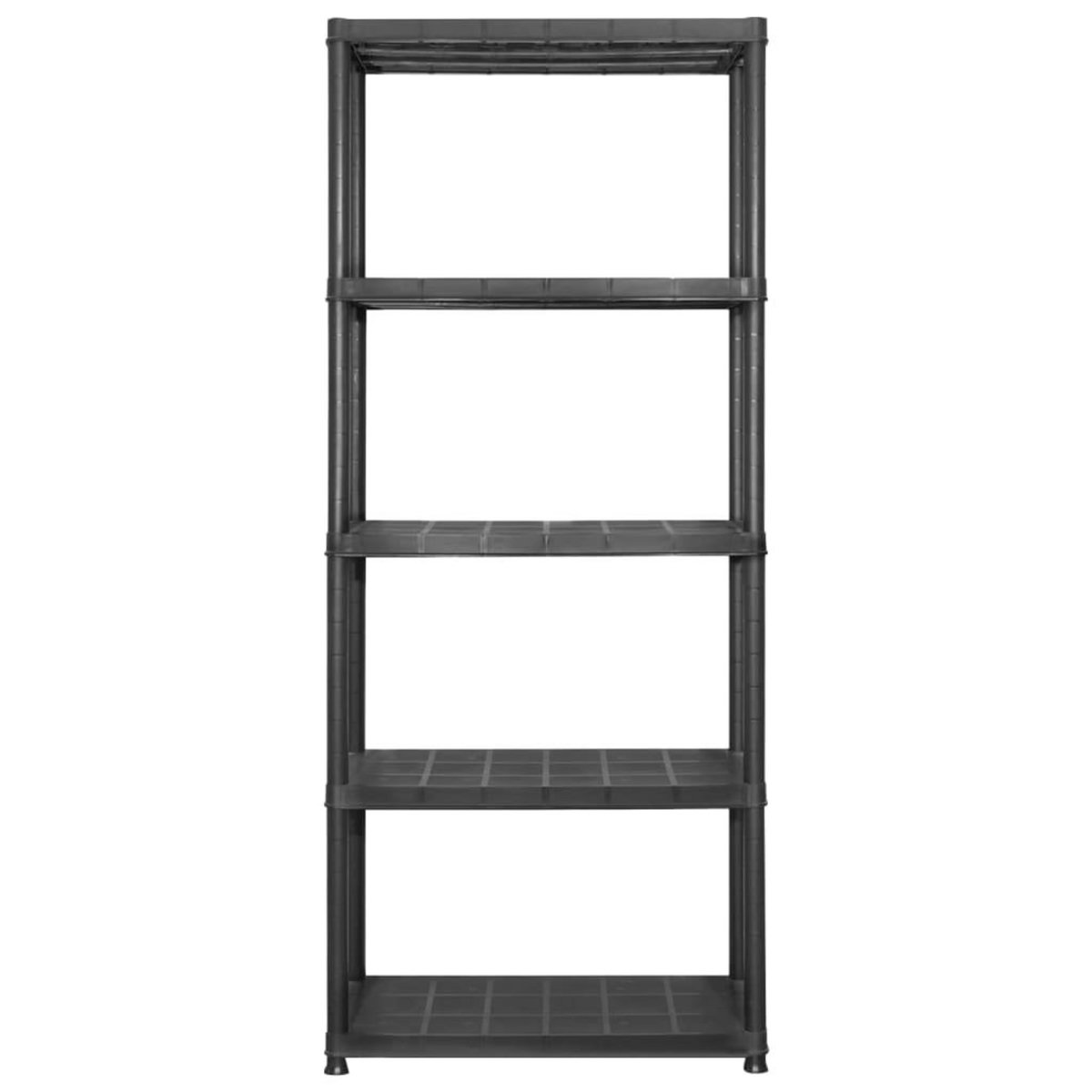 VIDAXL Etagere de rangement a 5 niveaux Noir 213x38x170 cm Plastique