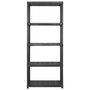 Voir la diapositive 3 : VIDAXL Etagere de rangement a 5 niveaux Noir 213x38x170 cm Plastique
