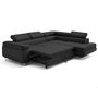 Voir la diapositive 5 : LISA DESIGN Zaria - canapé d'angle droit 5 places convertible avec coffre et têtières en simili