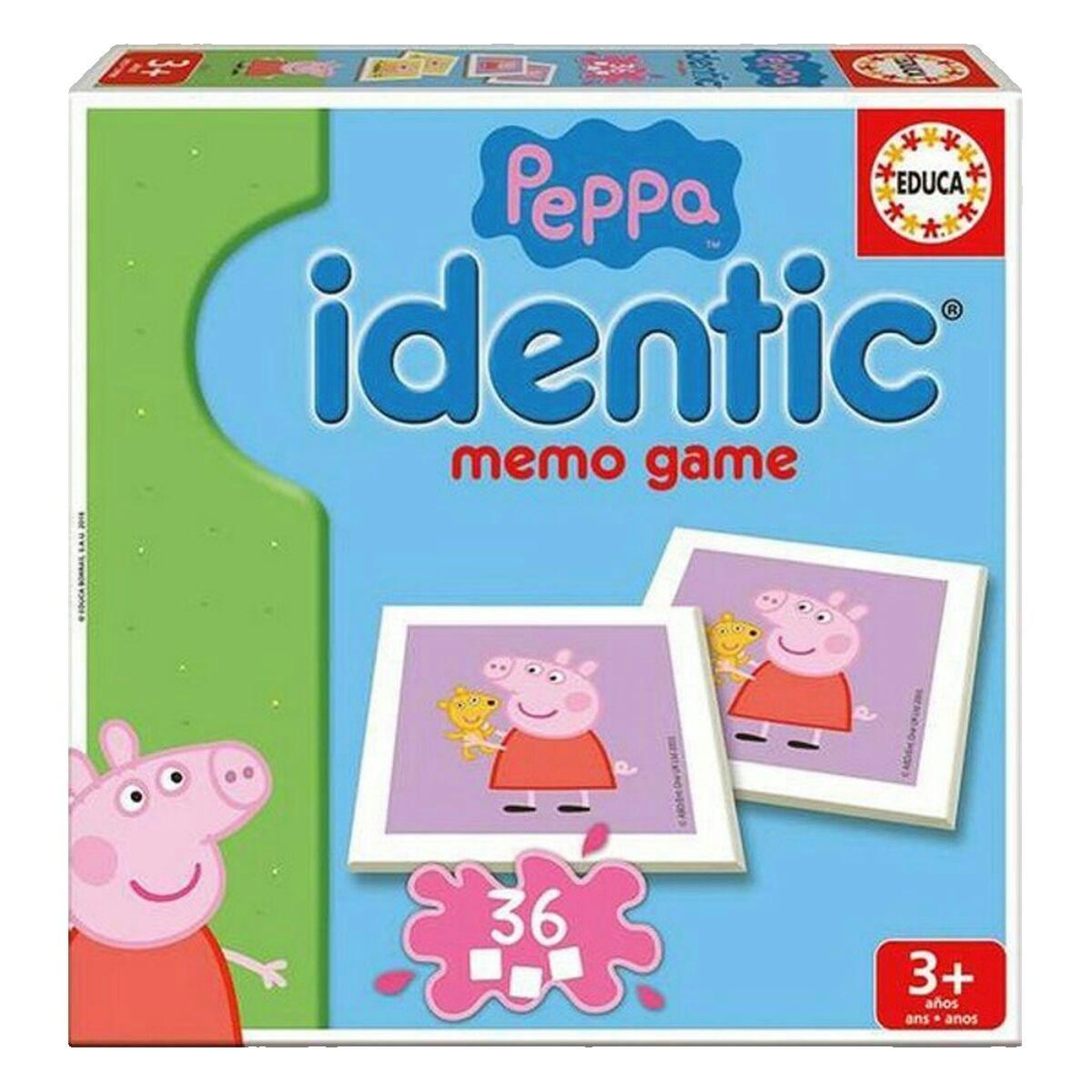 Voir la diapositive 2 : EDUCA Mémoire Peppa Pig - EDUCA - Idendit - Forme des paires - Garçon et Fille - 3 ans et plus
