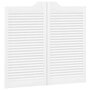 Voir la diapositive 4 : VIDAXL Portes battantes a persiennes 2 paires blanc 90x100 cm
