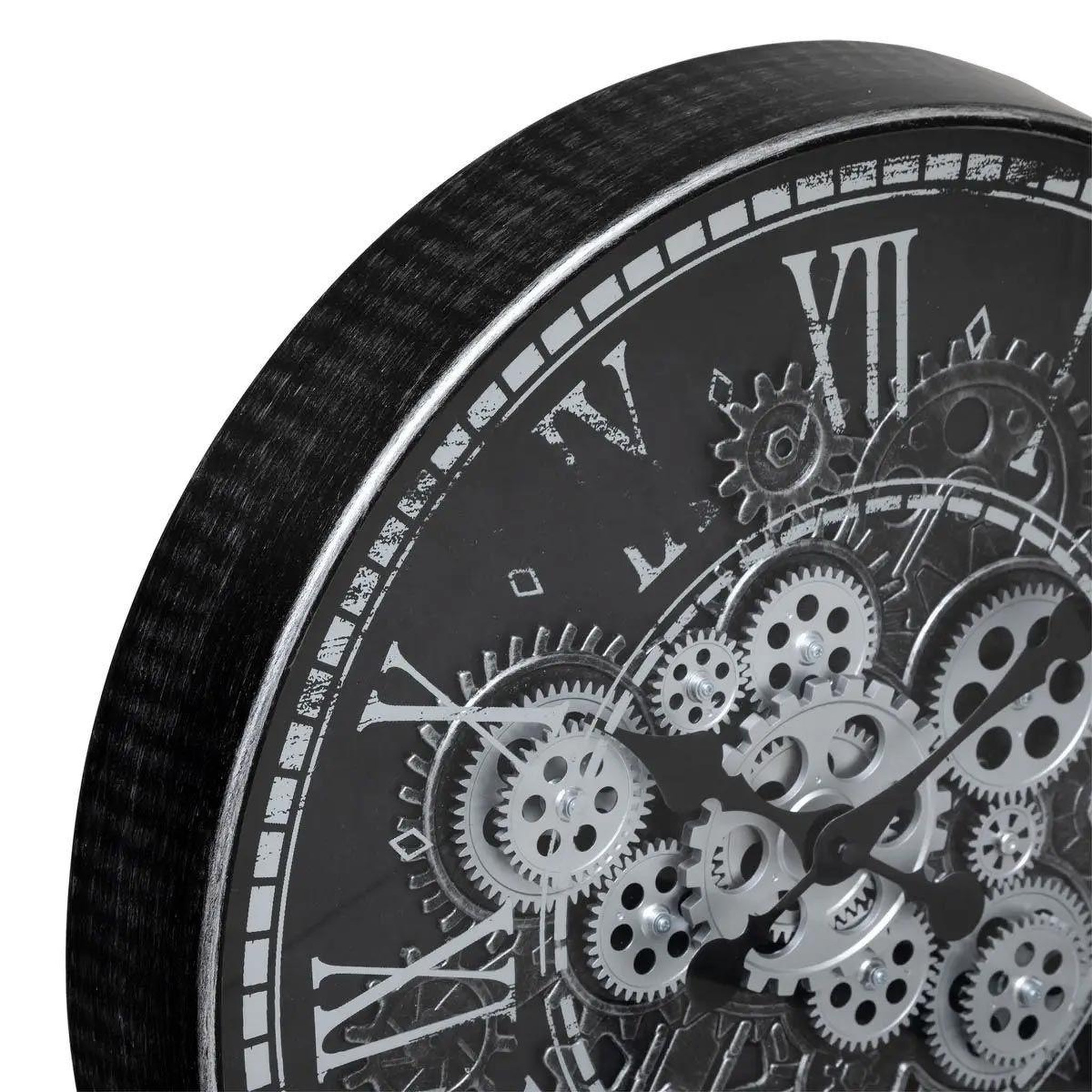 Voir la diapositive 2 : ATMOSPHERA Horloge murale vintage  izia  50cm noir & blanc