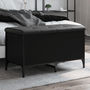 Voir la diapositive 1 : VIDAXL Banc de rangement noir 82x42x45 cm bois d'ingenierie