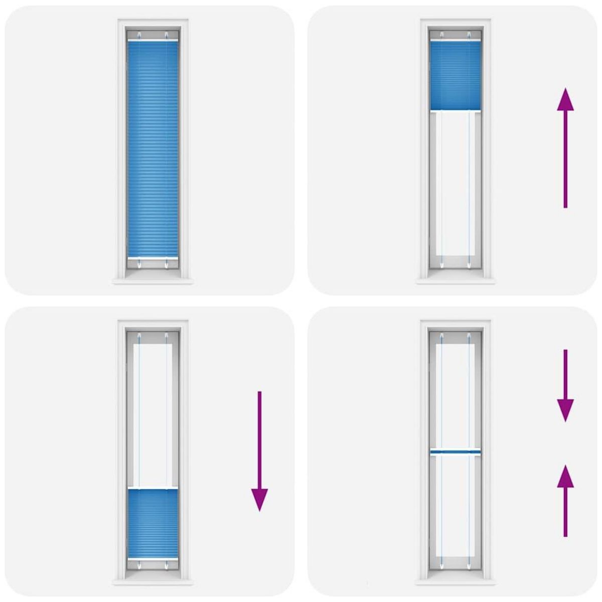 VIDAXL Store plisse bleu 40x200 cm largeur du tissu 39,4 cm polyester