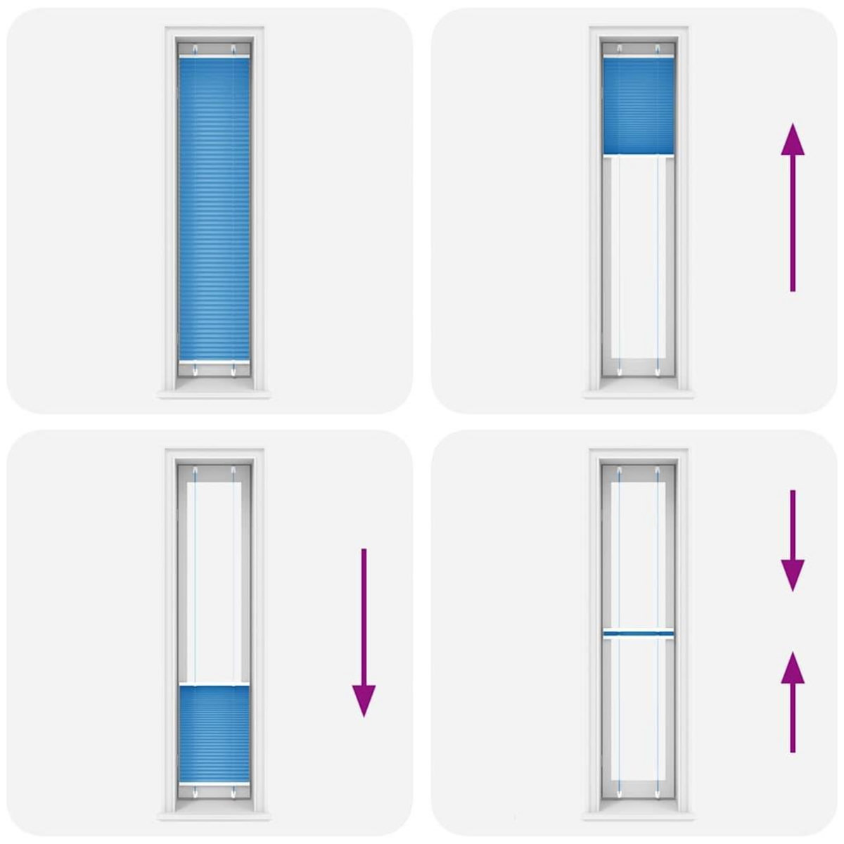 VIDAXL Store plisse bleu 40x200 cm largeur du tissu 39,4 cm polyester