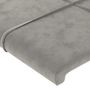 Voir la diapositive 5 : VIDAXL Tete de lit avec oreilles Gris clair 93x16x118/128 cm Velours