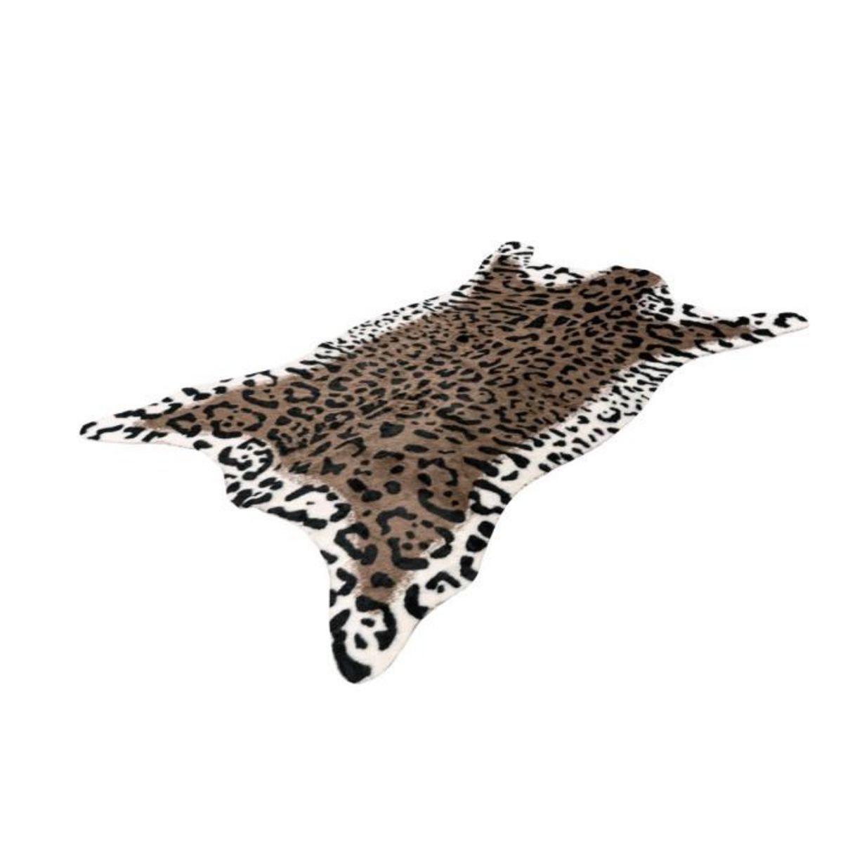 Paris Prix Tapis Imitation Peau de Léopard  Desert  160x230cm Marron & Blanc