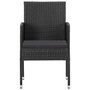 Voir la diapositive 4 : VIDAXL Ensemble a manger de jardin 3 pcs Noir