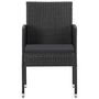 Voir la diapositive 4 : VIDAXL Ensemble a manger de jardin 3 pcs Noir