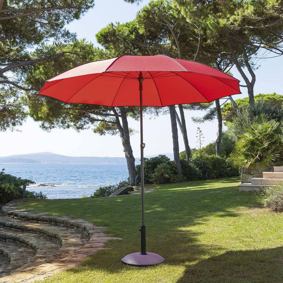 HESPERIDE Parasol droit rond Bogota - Inclinable - Diam. 250 cm