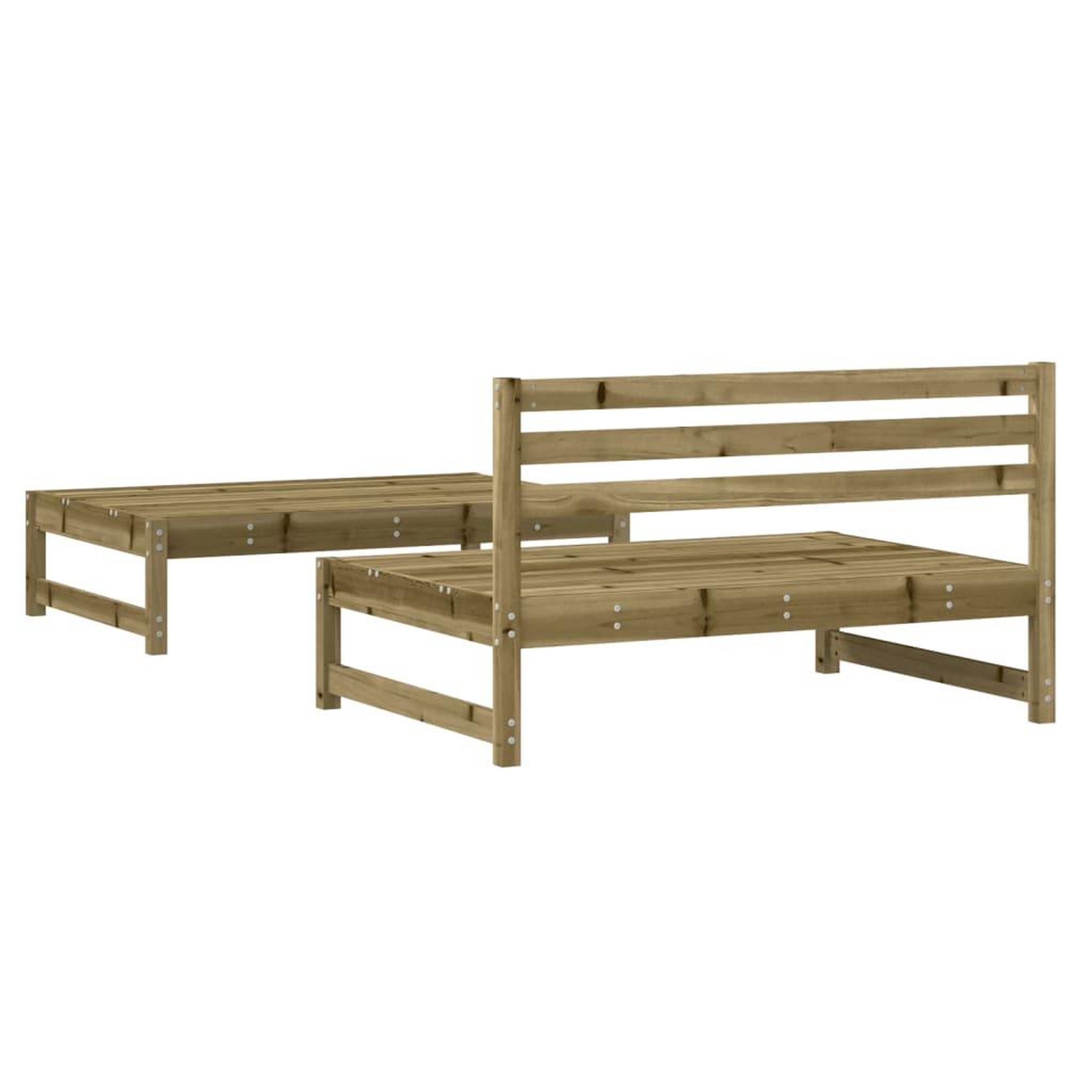 Voir la diapositive 3 : VIDAXL Salon de jardin 2 pcs bois de pin impregne