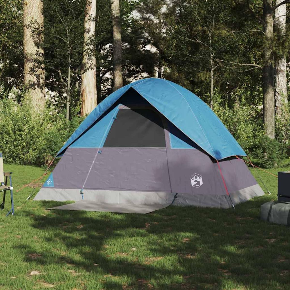 VIDAXL Tente de camping a dome 2 personnes bleu impermeable