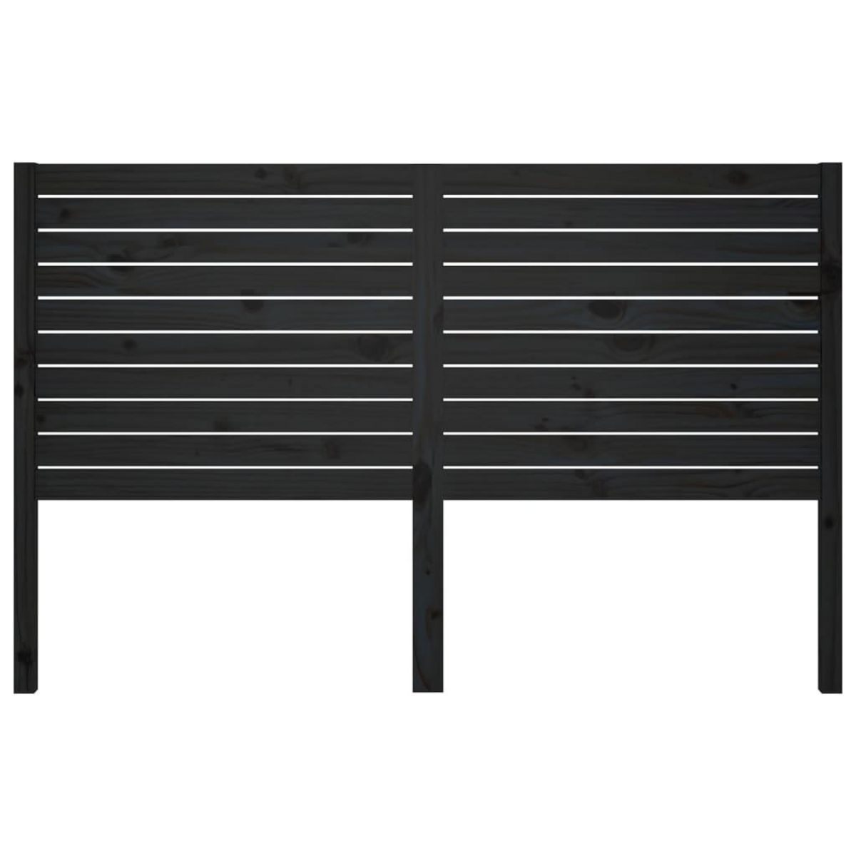 VIDAXL Tete de lit Noir 166x4x100 cm Bois massif de pin