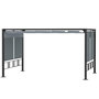 Voir la diapositive 1 : OUTSUNNY Pergola rétractable 3,9L x 2,9l x 2,2H m structure alu. acier époxy noir double toile polyester haute densité gris