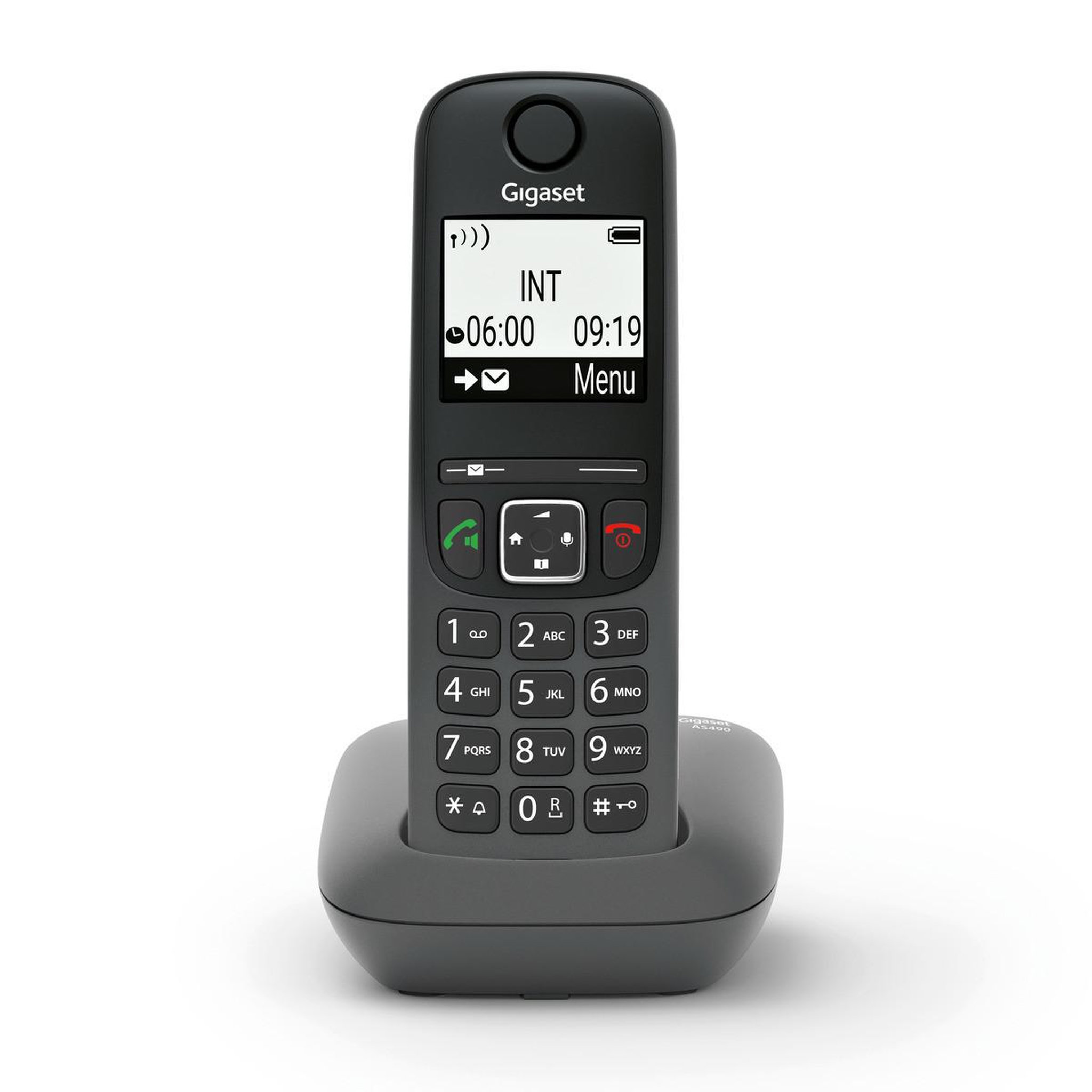 GIGASET TÉLÉPHONE MAINS LIBRES SANS FIL GIGASET AS490 NOIR
