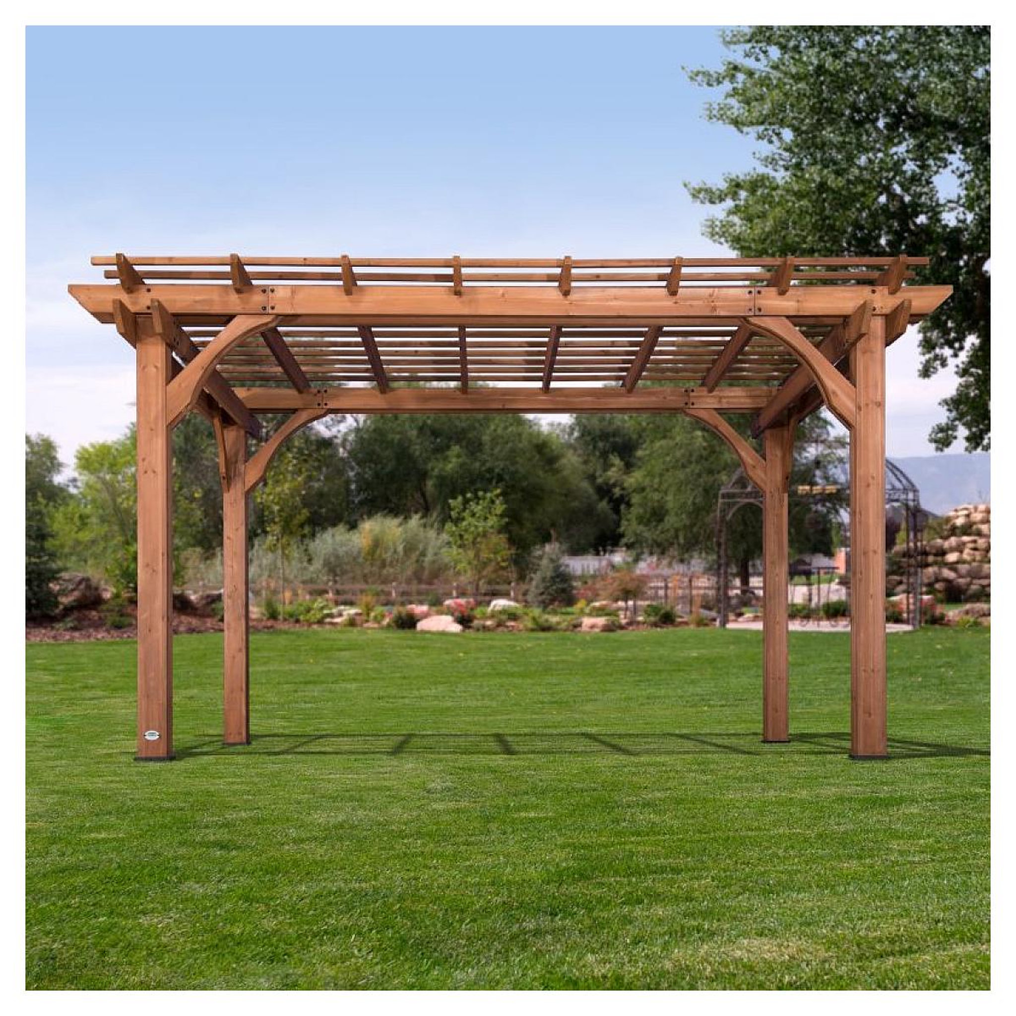 Voir la diapositive 2 : Backyard Discovery Pergola en bois 305 x 426 cm