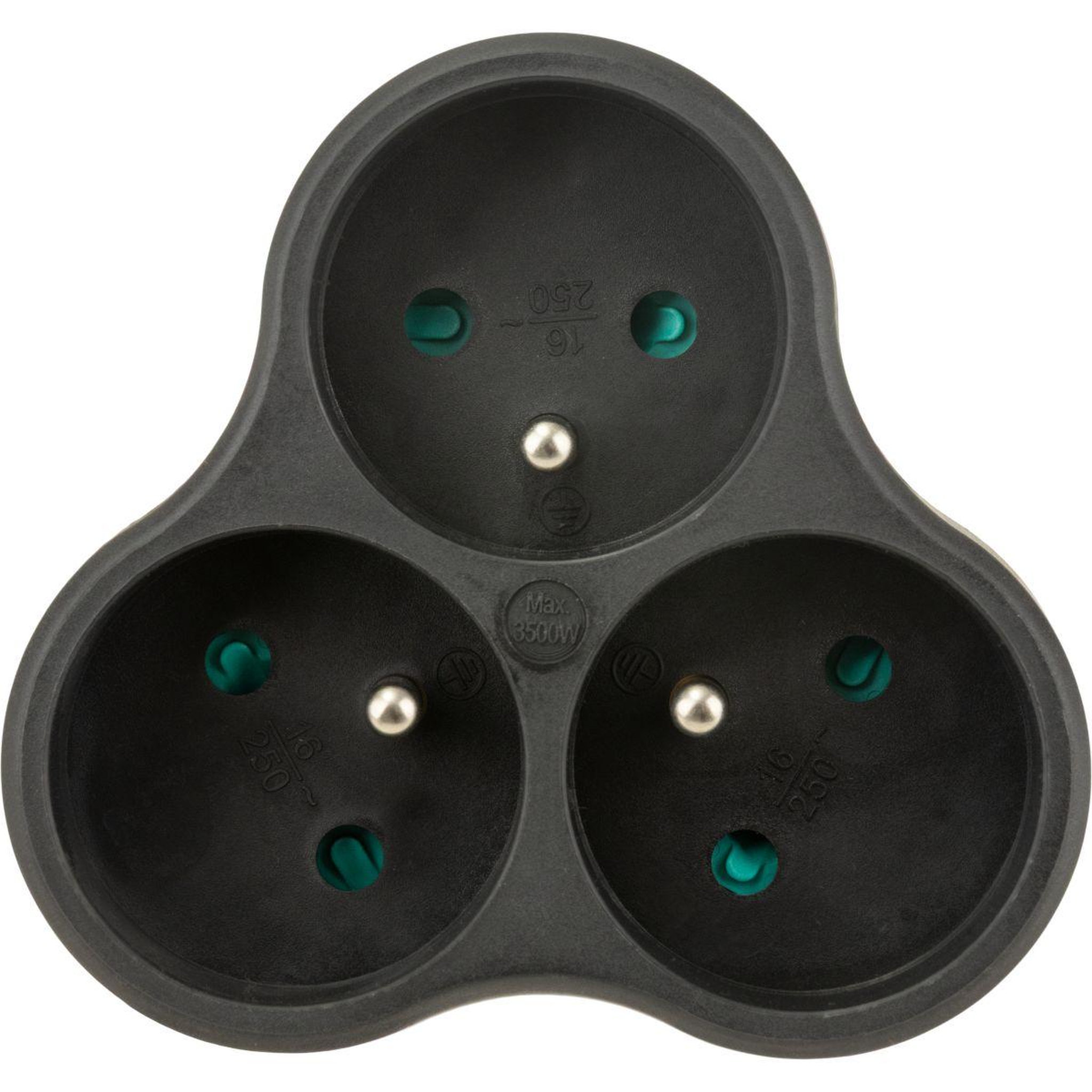 ESSENTIEL B Multiprise triplite en bioplastique noir