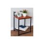 Voir la diapositive 2 : HomeStyle4U Table de chevet en metal et en bois