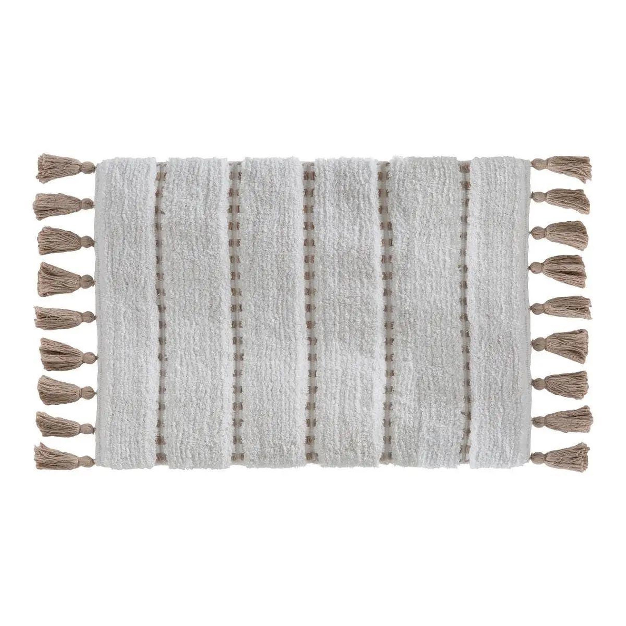 FIVE Tapis salle de bain  pompons  50x75cm taupe