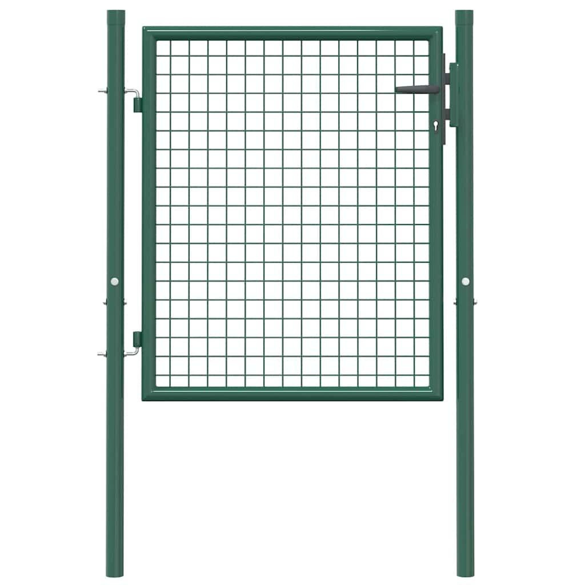 Voir la diapositive 4 : VIDAXL Portail de cloture en acier 100x75 cm vert