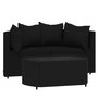Voir la diapositive 2 : VIDAXL Salon de jardin 3 pcs avec coussins Noir Resine tressee