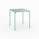 Rendez vous déco Table de jardin carrée en métal vert clair 4 personnes-Yumi