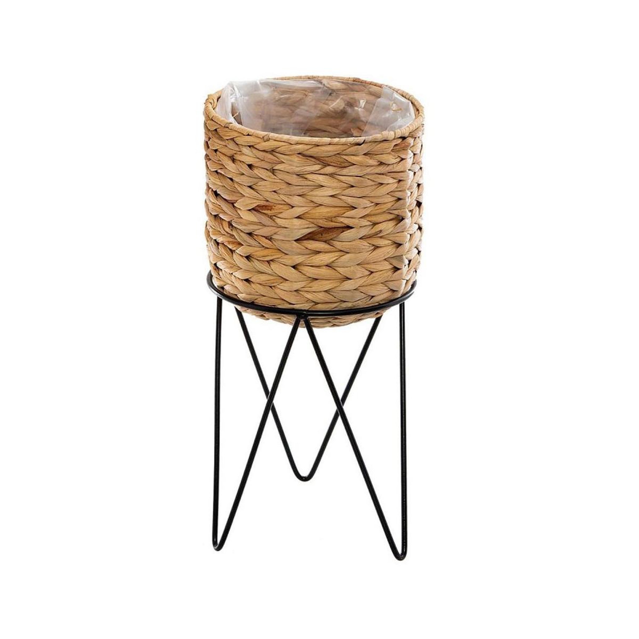 Voir la diapositive 2 : ATMOSPHERA Lot de 2 Cache-Pots sur Pied  Hya  54cm Naturel